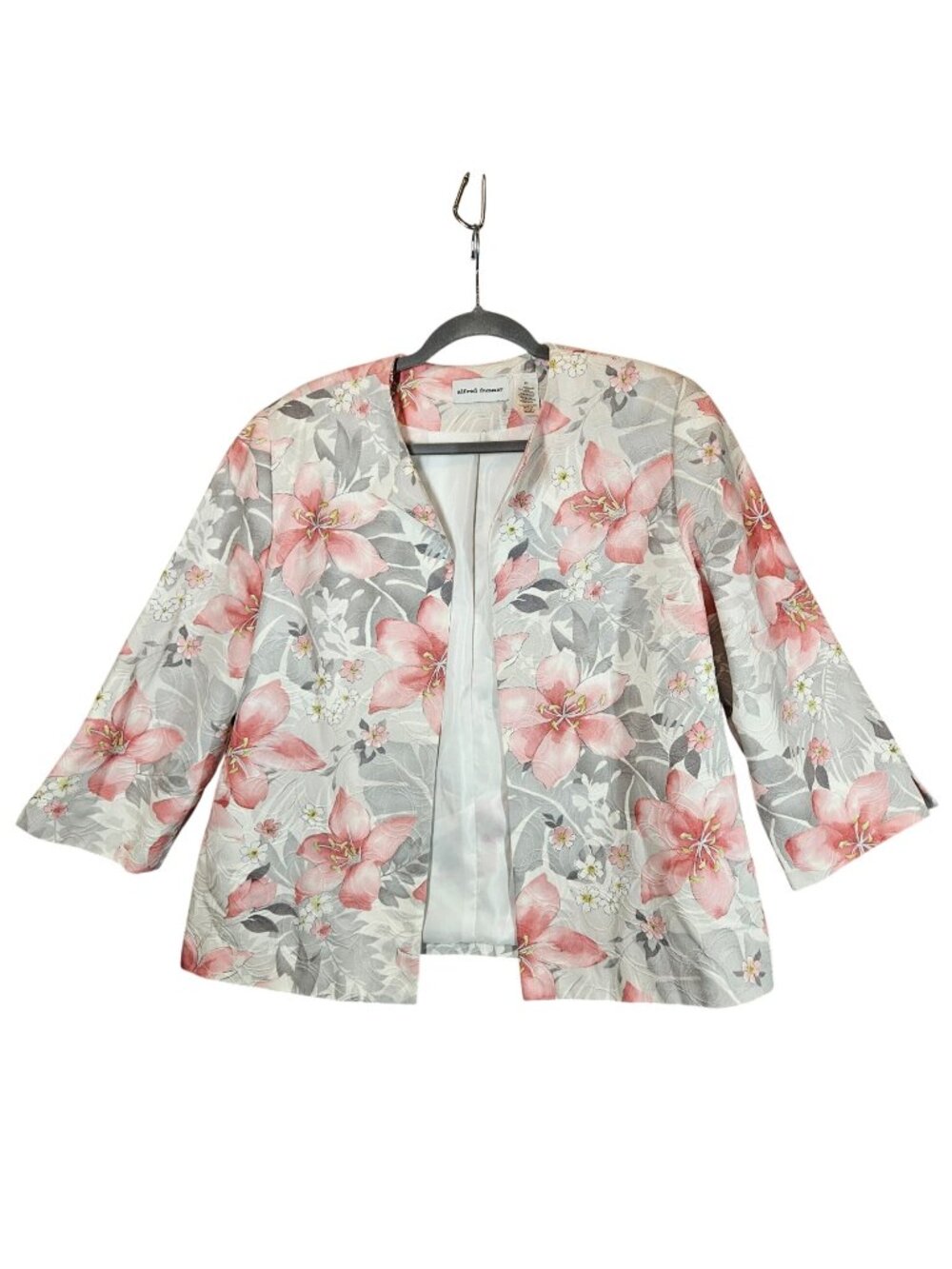 Alfred Dunner feminine floral formal jacket Womens 12 open career wedding party